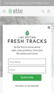 How stio.com looks like on a mobile device such as an iPhone.