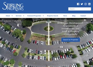 How stirlingprop.com looks like on a tablet such as an iPad.