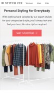 How stitchfix.com looks like on a mobile device such as an iPhone.