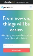 How stitchlabs.com looks like on a mobile device such as an iPhone.