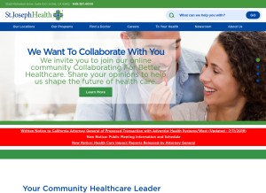 How stjhs.org looks like on a tablet such as an iPad.