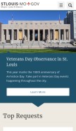 How stlouis-mo.gov looks like on a mobile device such as an iPhone.