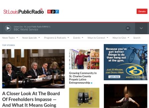 How stlpublicradio.org looks like on a tablet such as an iPad.