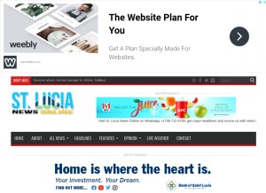How stlucianewsonline.com looks like on a tablet such as an iPad.