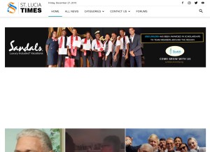 How stluciatimes.com looks like on a tablet such as an iPad.