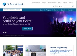 How stmarysbank.com looks like on a tablet such as an iPad.