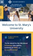 How stmarytx.edu looks like on a mobile device such as an iPhone.