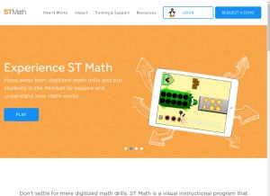 How stmath.com looks like on a tablet such as an iPad.