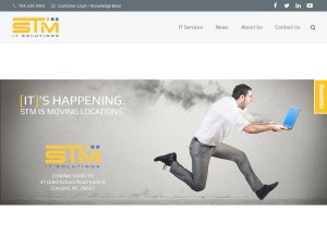How stmsupport.com looks like on a tablet such as an iPad.