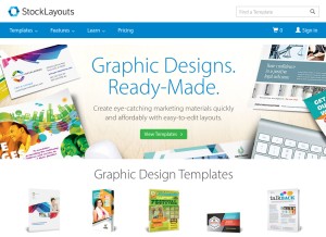 How stocklayouts.com looks like on a tablet such as an iPad.