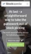 How stockopedia.com looks like on a mobile device such as an iPhone.