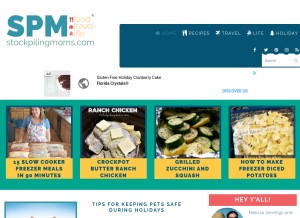How stockpilingmoms.com looks like on a tablet such as an iPad.
