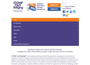 How stompoutbullying.org looks like on a tablet such as an iPad.