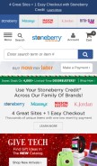 How stoneberry.com looks like on a mobile device such as an iPhone.