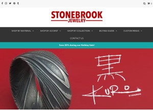 How stonebrookjewelry.com looks like on a tablet such as an iPad.