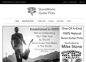 How stoneworkspicks.com looks like on a tablet such as an iPad.