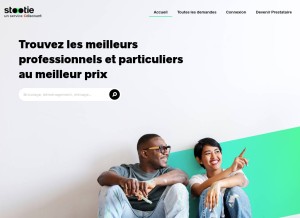 How stootie.com looks like on a tablet such as an iPad.