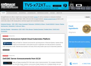 How storagereview.com looks like on a tablet such as an iPad.