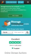 How storagetreasures.com looks like on a mobile device such as an iPhone.