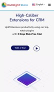 How store.outrightcrm.com looks like on a mobile device such as an iPhone.