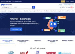 How store.webkul.com looks like on a tablet such as an iPad.