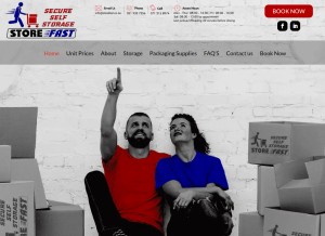 How storefast.co.za looks like on a tablet such as an iPad.