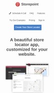 How storepoint.co looks like on a mobile device such as an iPhone.