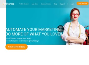 How storeya.com looks like on a tablet such as an iPad.