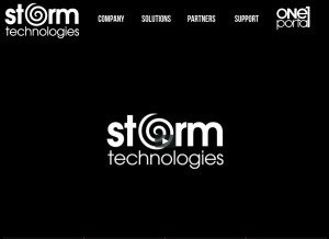 How storm-technologies.com looks like on a tablet such as an iPad.