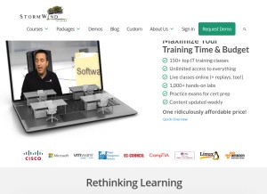 How stormwindstudios.com looks like on a tablet such as an iPad.