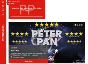 How storyhouse.com looks like on a tablet such as an iPad.