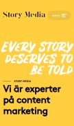 How storymedia.se looks like on a mobile device such as an iPhone.