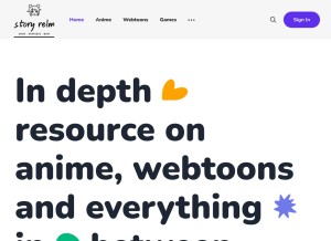 How storyrelm.com looks like on a tablet such as an iPad.