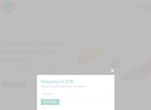 How str.com looks like on a tablet such as an iPad.