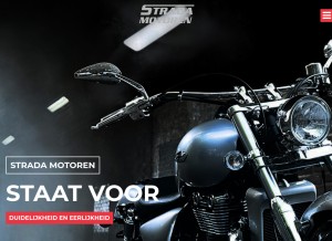 How stradamotoren.nl looks like on a tablet such as an iPad.