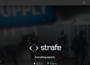How strafe.com looks like on a tablet such as an iPad.