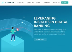 How strands.com looks like on a tablet such as an iPad.