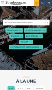 How strasbourg.eu looks like on a mobile device such as an iPhone.