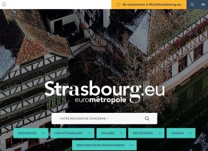 How strasbourg.eu looks like on a tablet such as an iPad.