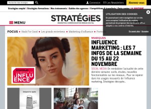 How strategies.fr looks like on a tablet such as an iPad.