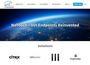 How stratodesk.com looks like on a tablet such as an iPad.