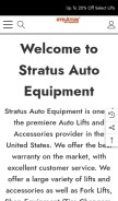 How stratusautoequip.com looks like on a mobile device such as an iPhone.