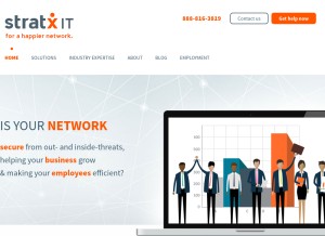 How stratxit.com looks like on a tablet such as an iPad.