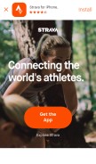 How strava.com looks like on a mobile device such as an iPhone.