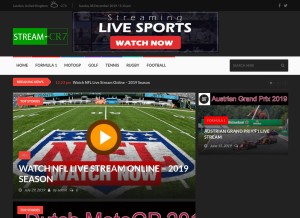 How stream-cr7.net looks like on a tablet such as an iPad.