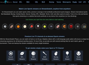 How stream2watch.sx looks like on a tablet such as an iPad.