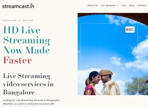How streamcast.in looks like on a tablet such as an iPad.