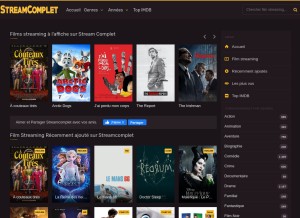 How streamcomplet.bz looks like on a tablet such as an iPad.