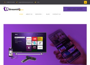 How streaming-link.com looks like on a tablet such as an iPad.