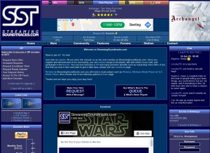 How streamingsoundtracks.com looks like on a tablet such as an iPad.